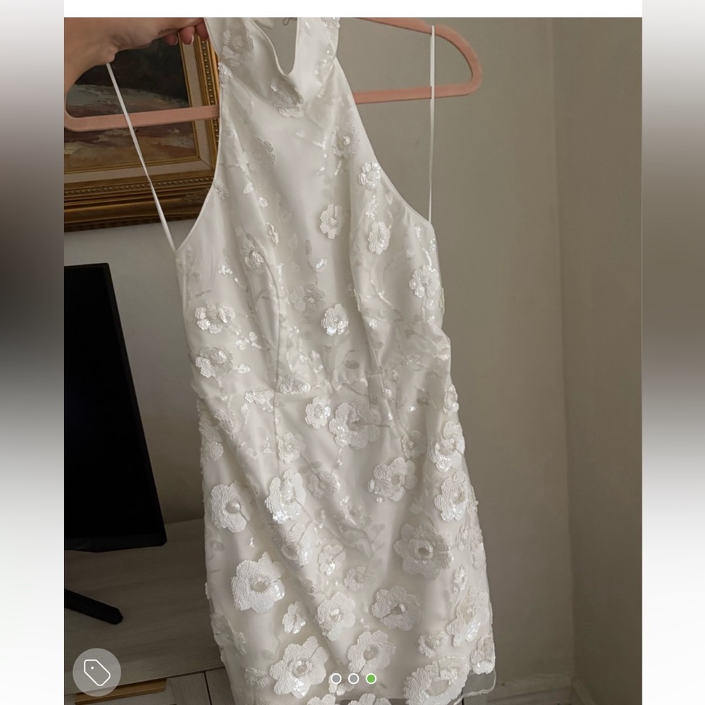 Milly White Floral Mini Dress